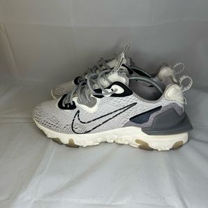 Nike React Vision CD4373-006 Men's White/Gray Mesh Running Sneaker Shoes US 12